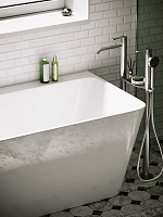 Sancos Square Акриловая ванна пристенная 170x75x58h см, цвет: белый FB14