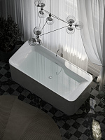 Sancos Sigma Акриловая ванна отдельностоящая 170x80x58h см, цвет: белый FB15