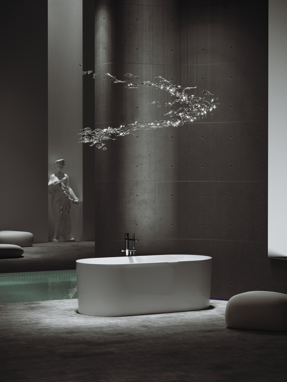 Sancos Omega Акриловая ванна отдельностоящая 170x80x58h см, цвет: белый FB16