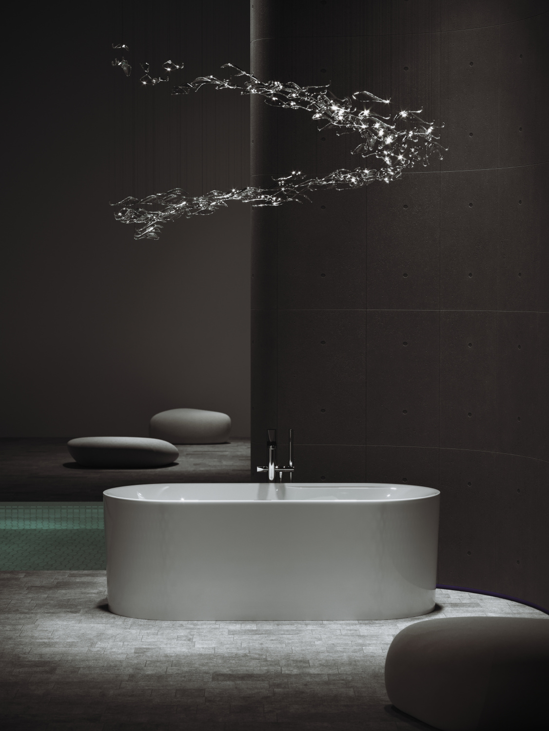 Sancos Omega Акриловая ванна отдельностоящая 170x80x58h см, цвет: белый FB16