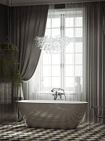 Sancos Avocado Акриловая ванна отдельностоящая 170x80x60h см, цвет: белый FB18