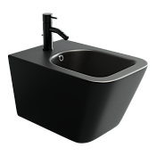 Ceramicanova Metric Биде подвесное 34,5х51 см, c переливом, цвет: черный матовый CN3008MB