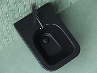 Ceramicanova Metric Биде подвесное 34,5х51 см, c переливом, цвет: черный матовый CN3008MB