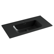 Ceramicanova Element Раковина накладная 91х46,5 см, с переливом, цвет: черный матовый CN7002MB