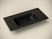 Ceramicanova Element Раковина накладная 91х46,5 см, с переливом, цвет: черный матовый CN7002MB