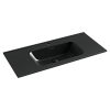 Ceramicanova Element Раковина накладная 101х46,5 см, перелив, цвет: черный матовый CN7003MB