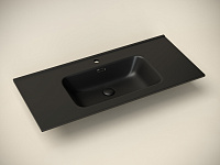 Ceramicanova Element Раковина накладная 101х46,5 см, перелив, цвет: черный матовый CN7003MB