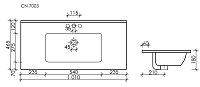 Ceramicanova Element Раковина накладная 101х46,5 см, перелив, цвет: черный матовый CN7003MB