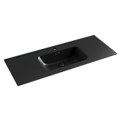 Ceramicanova Element Раковина накладная 121х46,5 см, перелив, цвет: черный матовый CN7006MB