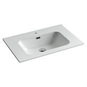 Ceramicanova Element Раковина накладная 71х46,5 см, перелив, цвет: белый глянцевый CN7007