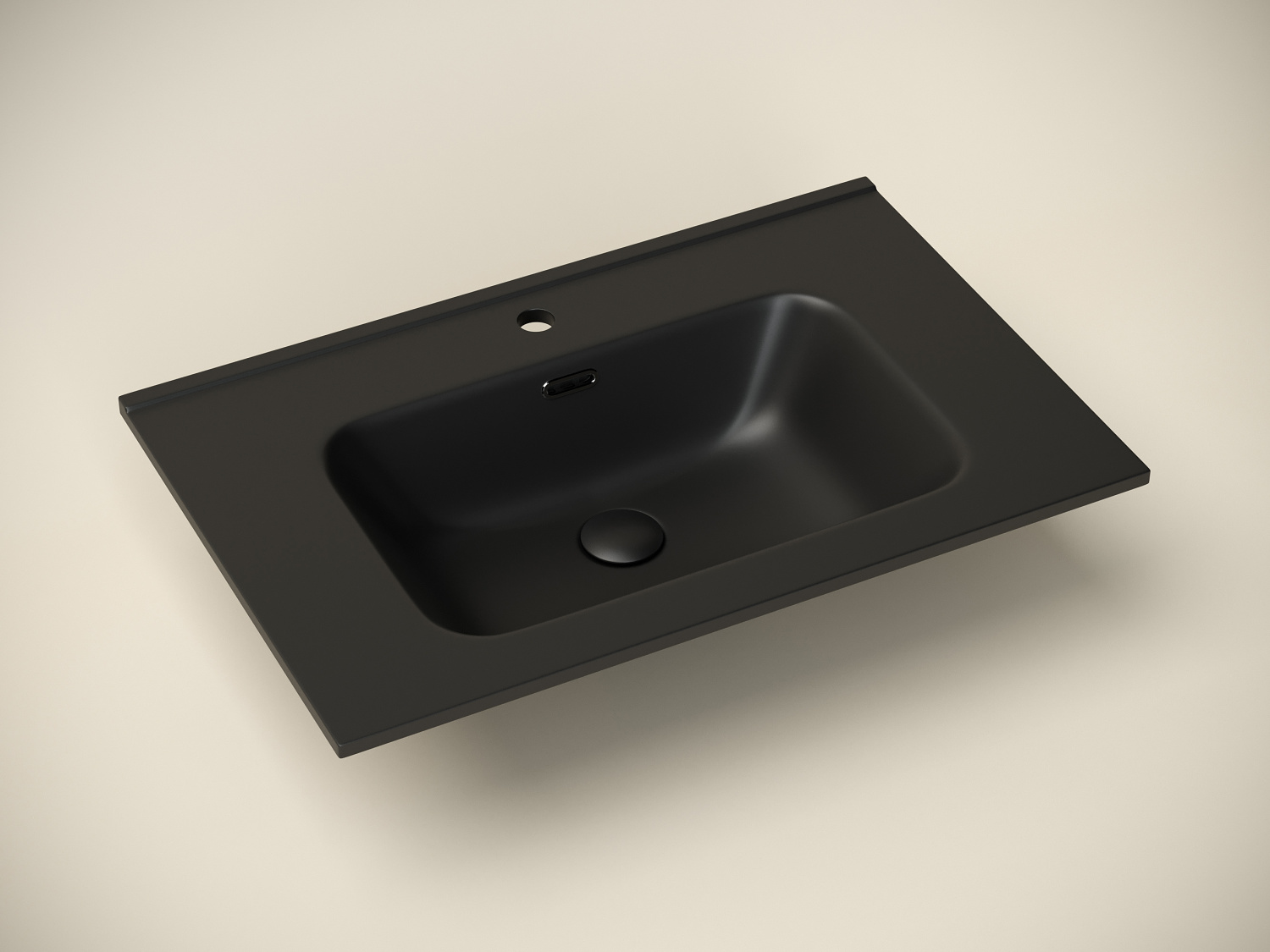 Ceramicanova Element Раковина накладная 71х46,5 см, с переливом, цвет: черный матовый CN7007MB