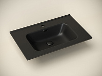 Ceramicanova Element Раковина накладная 71х46,5 см, с переливом, цвет: черный матовый CN7007MB