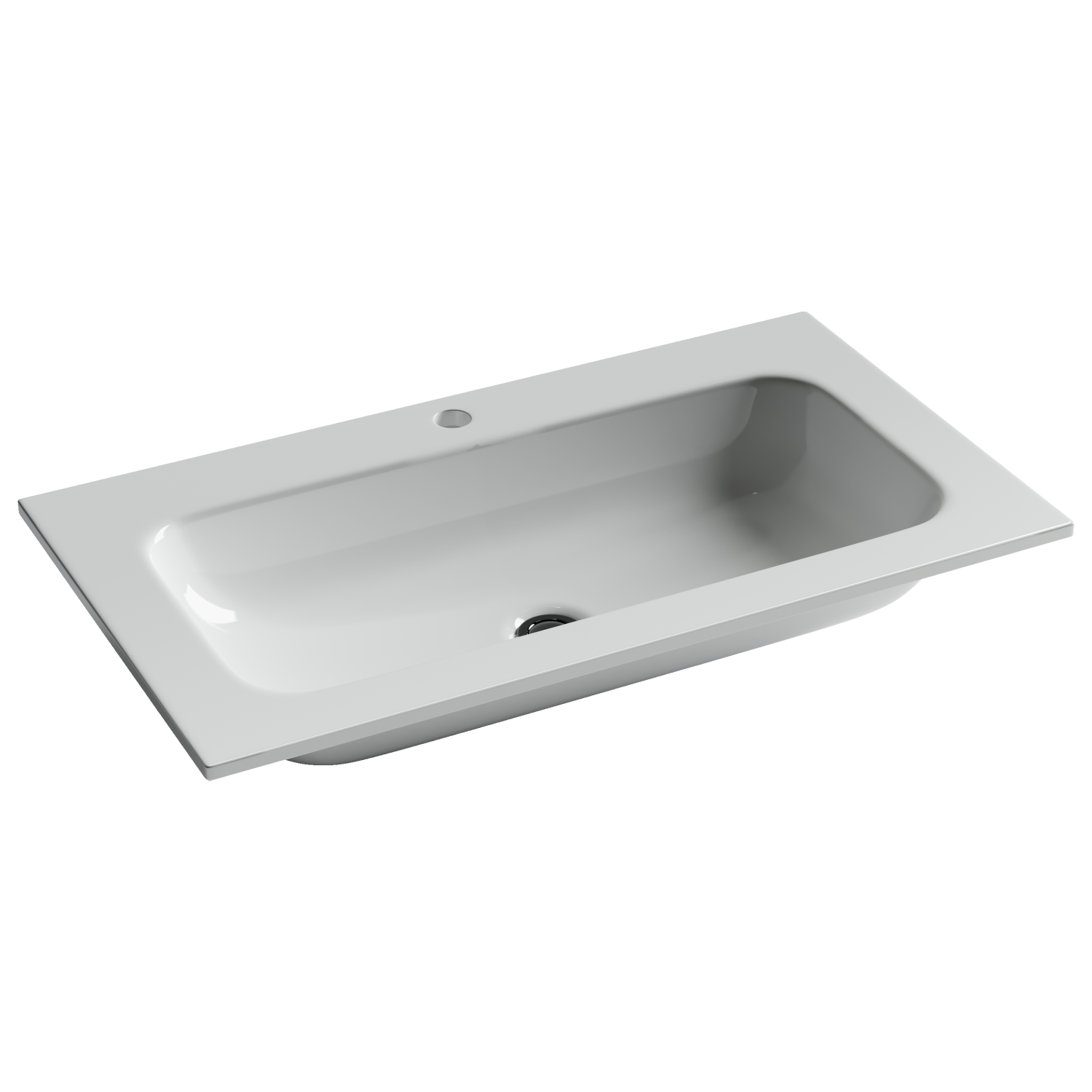 Ceramicanova Element Раковина накладная 81х45,7 см, без перелива, цвет: белый глянцевый CN7012