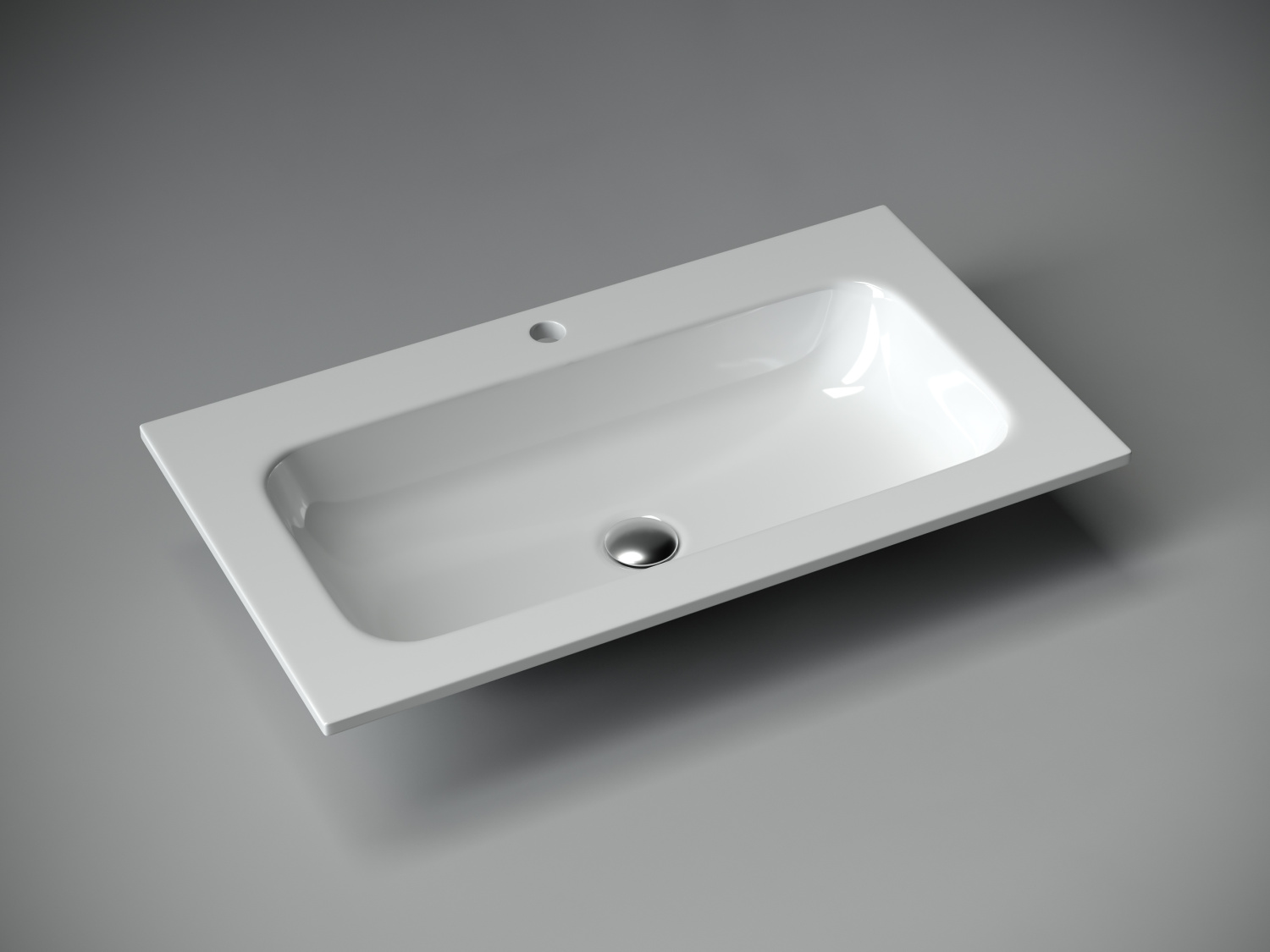 Ceramicanova Element Раковина накладная 81х45,7 см, без перелива, цвет: белый глянцевый CN7012