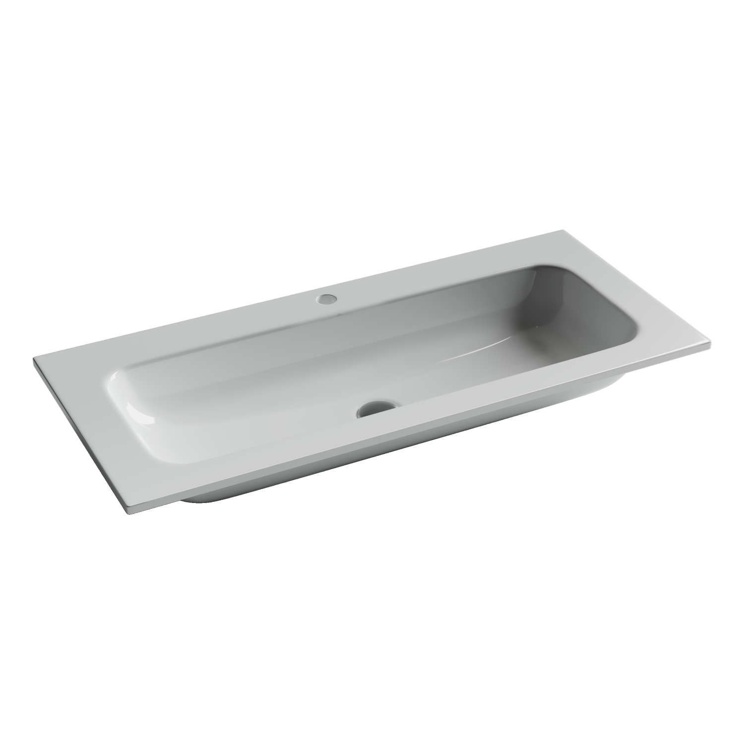 Ceramicanova Element Раковина накладная 101х45,7 см, без перелива, цвет: белый глянцевый CN7013