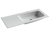 Ceramicanova Element Раковина накладная лев. крыло 101х45,7 см, без перелива, цвет: белый глянцевый CN7015