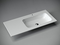 Ceramicanova Element Раковина накладная лев. крыло 101х45,7 см, без перелива, цвет: белый глянцевый CN7015