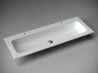 Ceramicanova Element Раковина накладная 121х45,7 см, 2 отв. под смеситель, цвет: белый глянцевый CN7016