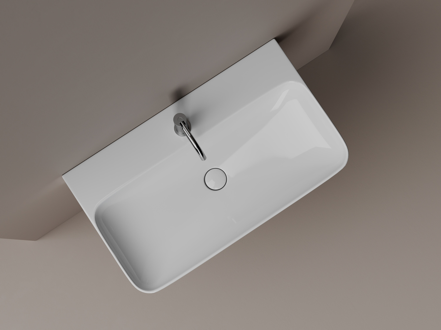 Ceramicanova Aura Раковина подвесная 80х47 см, без перелива, цвет: белый глянцевый CN2006