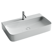 Ceramicanova Aura Раковина подвесная 80х47 см, без перелива, цвет: белый глянцевый CN2006