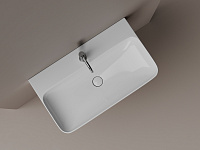 Ceramicanova Aura Раковина подвесная 80х47 см, без перелива, цвет: белый глянцевый CN2006