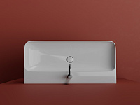 Ceramicanova Aura Раковина подвесная 100х47 см, без перелива, цвет: белый глянцевый CN2007