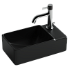 Ceramicanova Element Раковина подвесная 39,5х22 см, без перелива, смес. справа, цвет: черный матов. CN5045MB