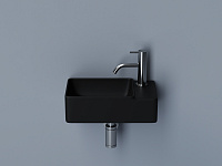 Ceramicanova Element Раковина подвесная 39,5х22 см, без перелива, смес. справа, цвет: черный матов. CN5045MB