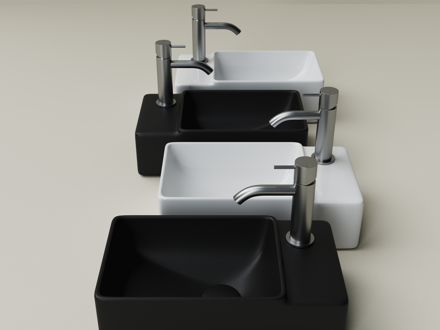 Ceramicanova Element Раковина подвесная 39,5х22 см, без перелива, смес. слева, цвет: белый глянц. CN5046