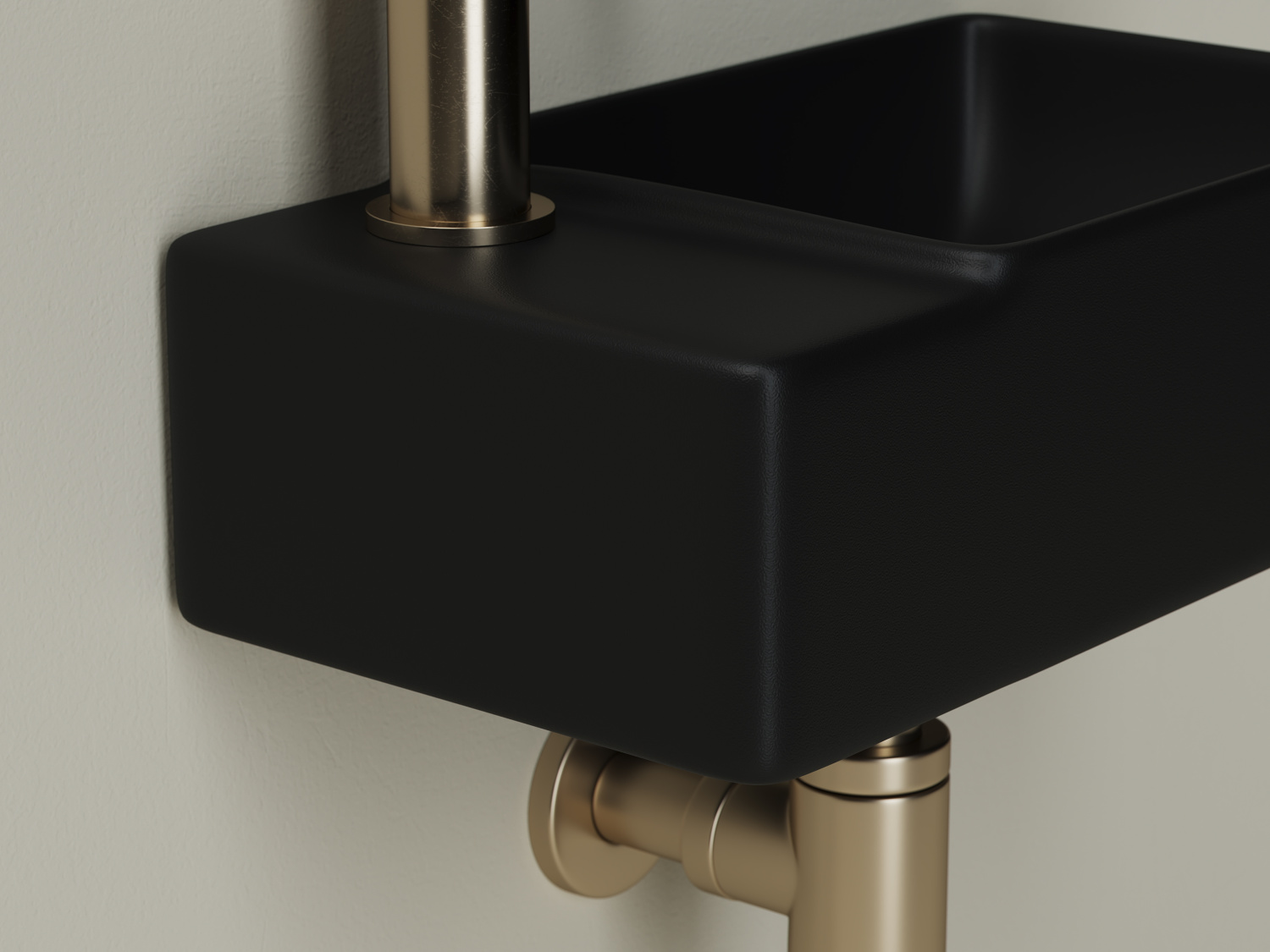 Ceramicanova Element Раковина подвесная 39,5х22 см, без перелива, смес. слева, цвет: черный матов. CN5046MB