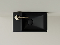 Ceramicanova Element Раковина подвесная 39,5х22 см, без перелива, смес. слева, цвет: черный матов. CN5046MB