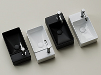 Ceramicanova Element Раковина подвесная 39,5х22 см, без перелива, смес. слева, цвет: черный матов. CN5046MB