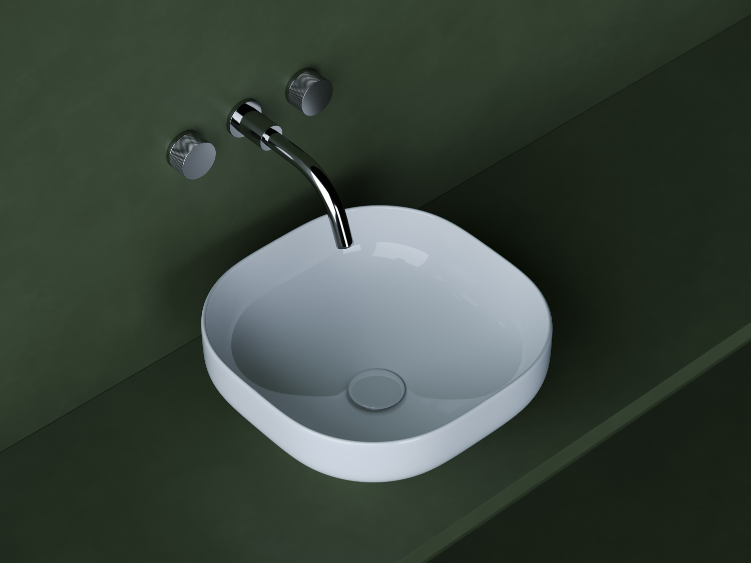 Ceramicanova Element Раковина чаша 38х38 см, без перелива, цвет: белый глянцевый CN5032