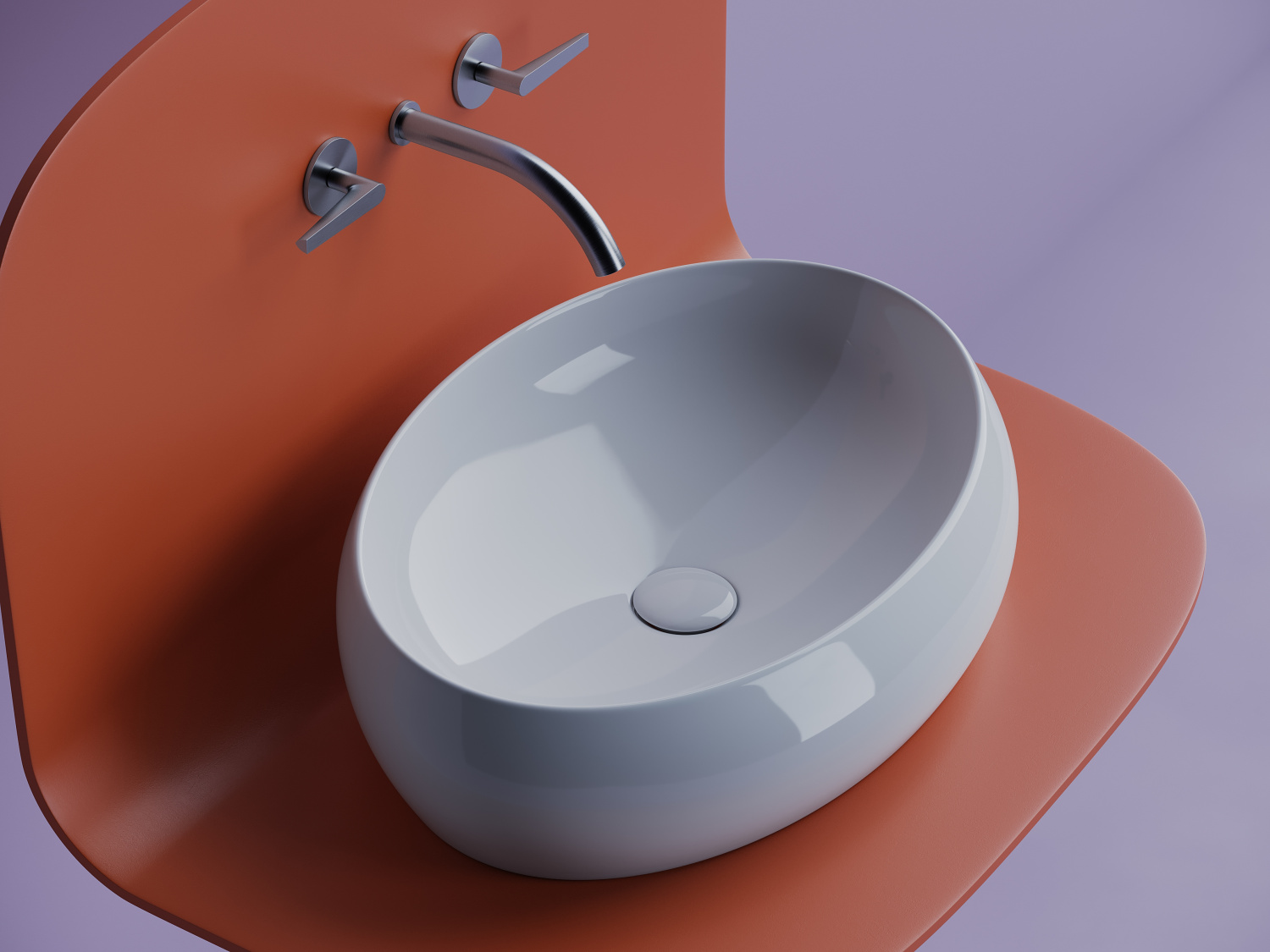 Ceramicanova Element Раковина чаша 56х39 см, без перелива, цвет: белый глянцевый CN5033