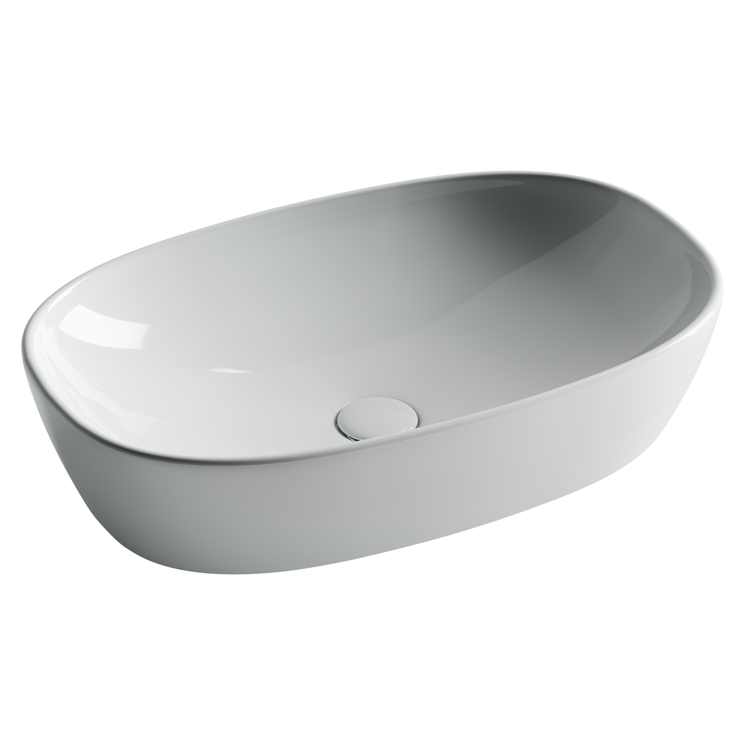 Ceramicanova Element Раковина чаша 60х38 см, без перелива, цвет: белый глянцевый CN5039