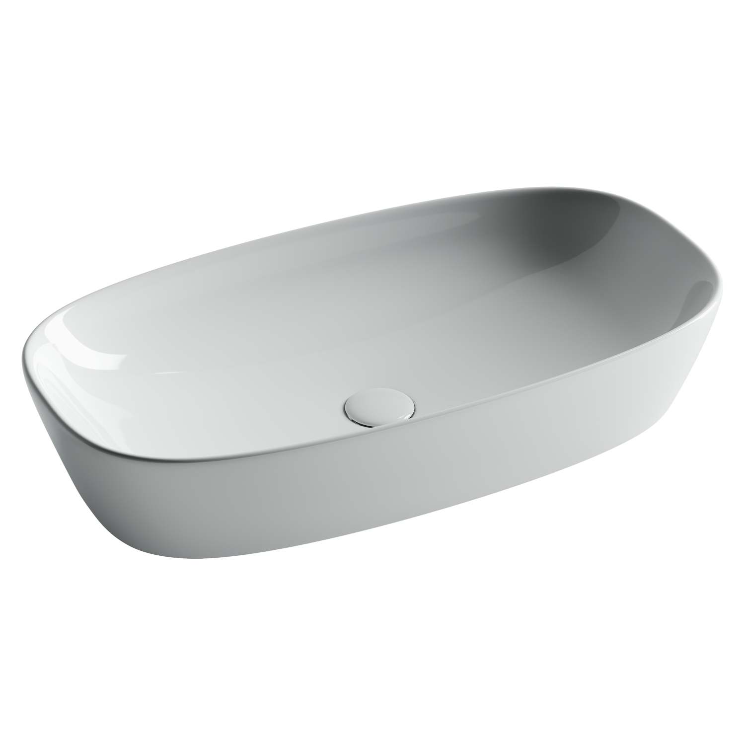 Ceramicanova Element Раковина чаша 70х37,5 см, без перелива, цвет: белый глянцевый CN5040