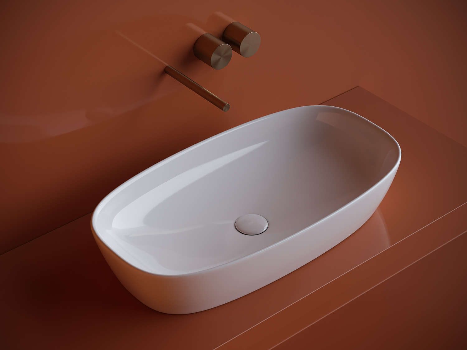 Ceramicanova Element Раковина чаша 70х37,5 см, без перелива, цвет: белый глянцевый CN5040