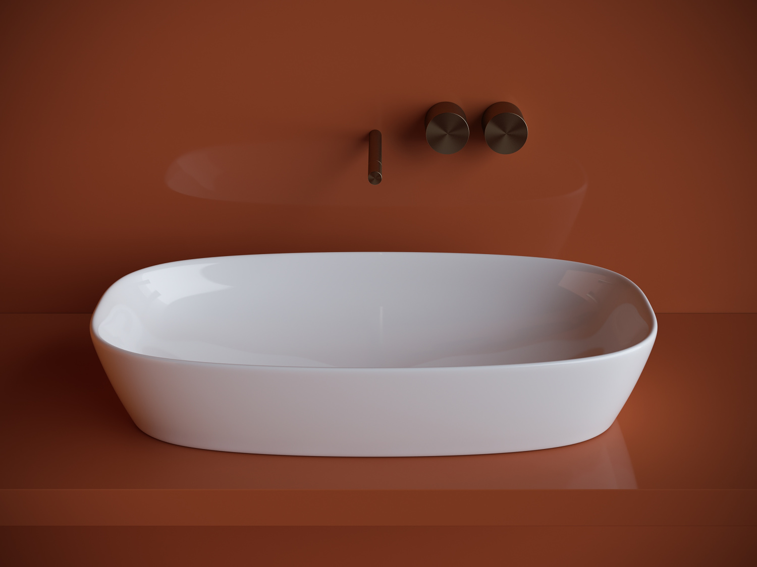 Ceramicanova Element Раковина чаша 70х37,5 см, без перелива, цвет: белый глянцевый CN5040