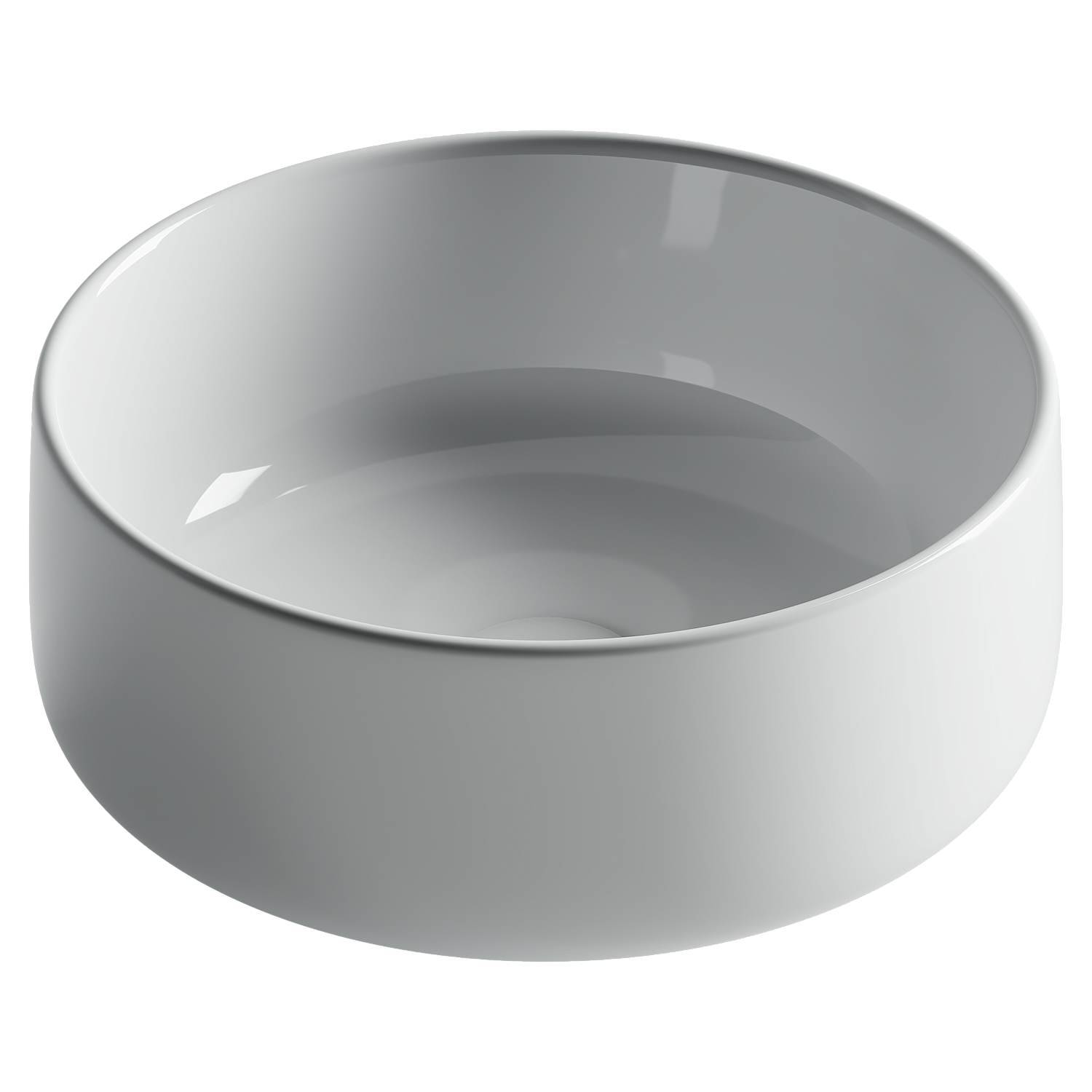 Ceramicanova Element Раковина чаша d35,5 см, без перелива, цвет: белый глянцевый CN5047