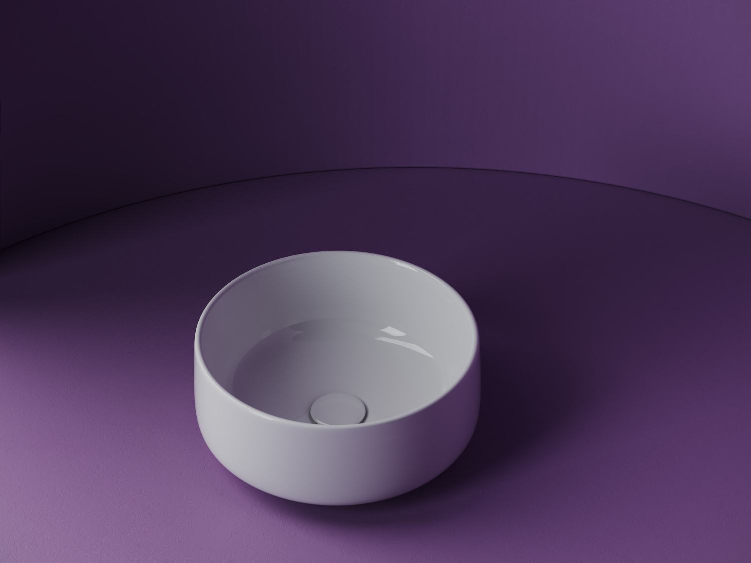 Ceramicanova Element Раковина чаша d35,5 см, без перелива, цвет: белый глянцевый CN5047