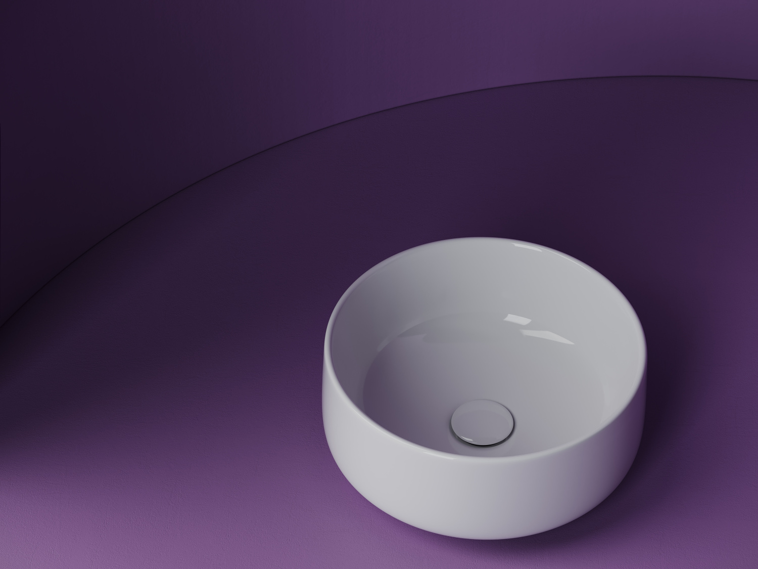 Ceramicanova Element Раковина чаша d35,5 см, без перелива, цвет: белый глянцевый CN5047