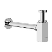 Ceramicanova Сифон для раковины, квадратный, латунь/нержавеющая сталь, цвет: хром глянцевый 70002CH