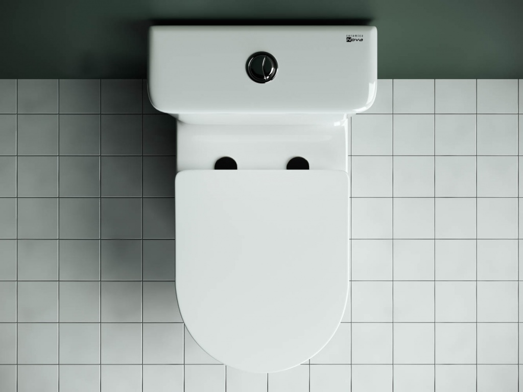 Ceramicanova Star Чаша для унитаза, безободковый с крышкой микролифт, цвет: белый глянцевый CN1904-B