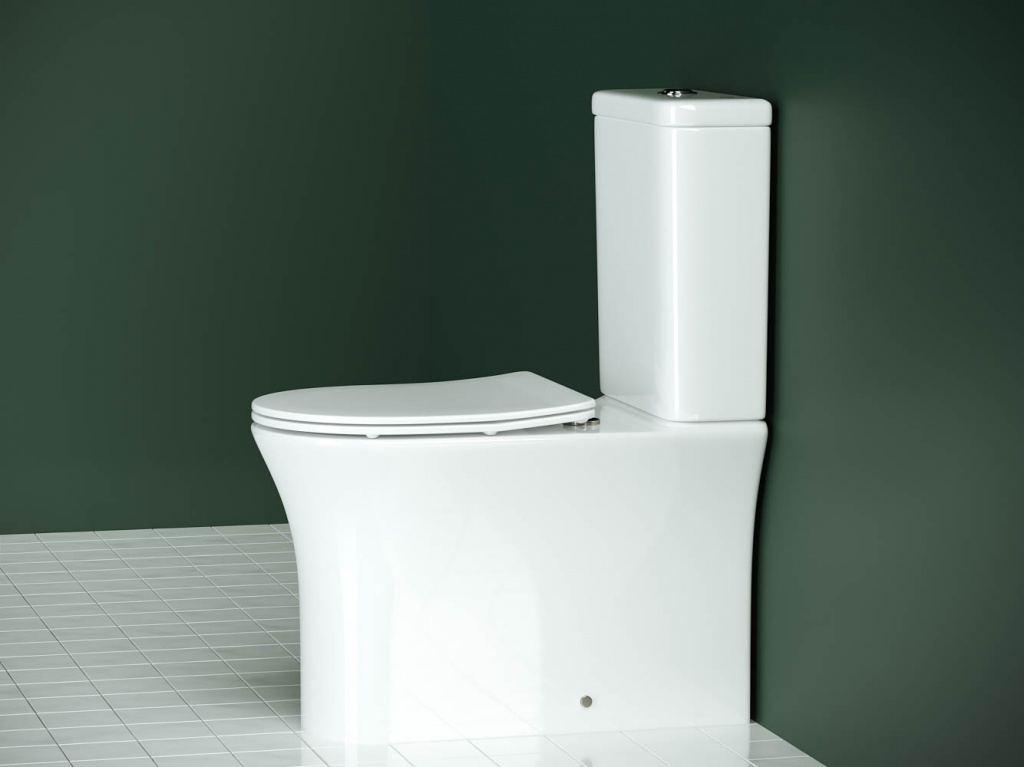 Ceramicanova Star Чаша для унитаза, безободковый с крышкой микролифт, цвет: белый глянцевый CN1904-B