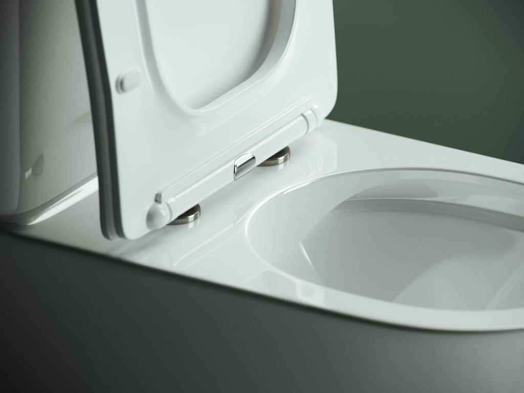 Ceramicanova Star Чаша для унитаза, безободковый с крышкой микролифт, цвет: белый глянцевый CN1904-B