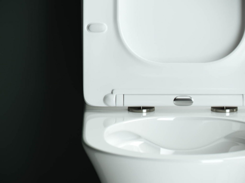 Ceramicanova Star Чаша для унитаза, безободковый с крышкой микролифт, цвет: белый глянцевый CN1904-B