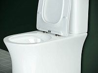 Ceramicanova Star Чаша для унитаза, безободковый с крышкой микролифт, цвет: белый глянцевый CN1904-B