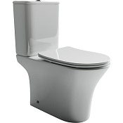 Ceramicanova Fortuna Чаша для унитаза, безободковый с крышкой микролифт, цвет: белый глянцевый CN9001-B