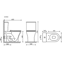 Ceramicanova Fortuna Чаша для унитаза, безободковый с крышкой микролифт, цвет: белый глянцевый CN9001-B