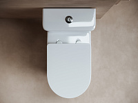 Ceramicanova Fortuna Чаша для унитаза, безободковый с крышкой микролифт, цвет: белый глянцевый CN9001-B